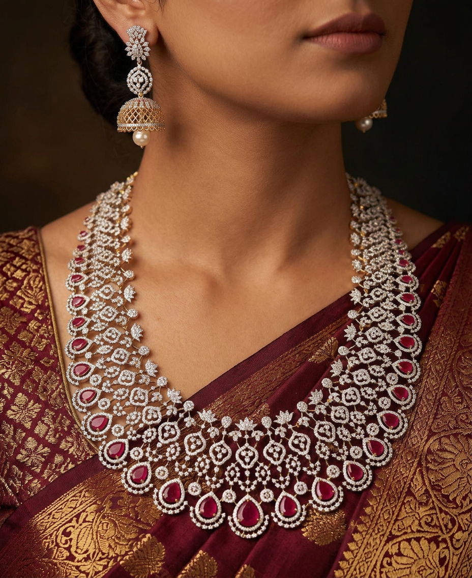 After - Designer pendant set on faceless model