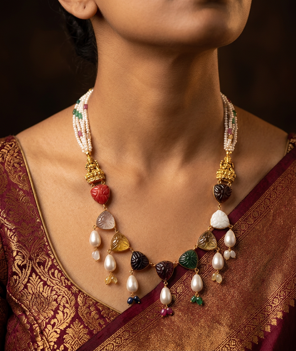 After - Traditional jewelry set on faceless model
